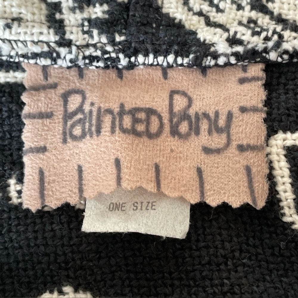 Vintage Painted Pony Clock Patterned Tapestry Jac… - image 5